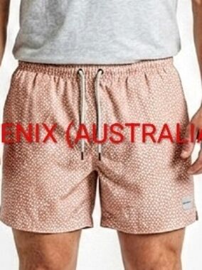 Australian Men’s Pink Patterned Swim Trunks